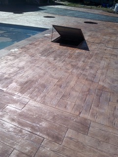 efecto madera de piscina