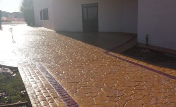 efecto barniz con acabado de piedra